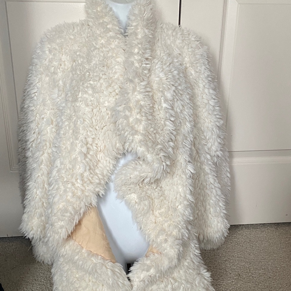 Women's White Faux Fur Jacket